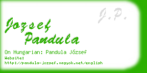 jozsef pandula business card